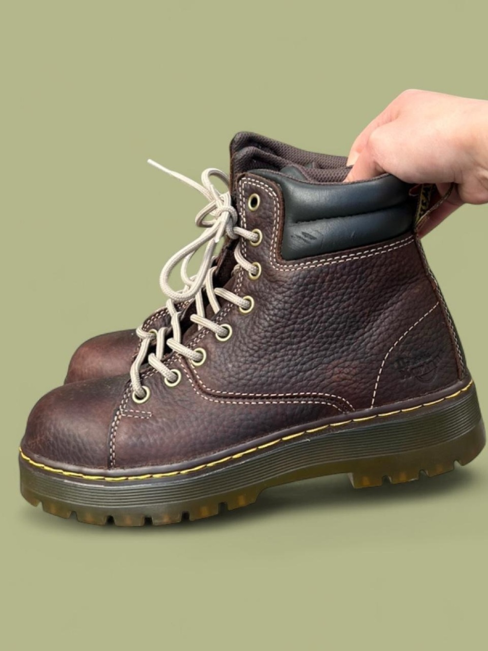 Dr. Martens Dark Brown Leather Lace-Up Ankle Boots
